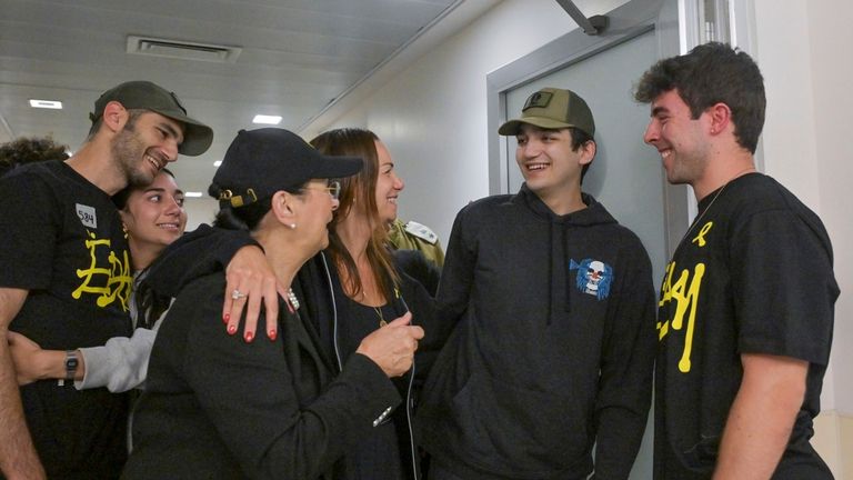HANDOUT - 12 May 2025, Israel, Reim: Israeli-American hostage Edan Alexander arrives in Israel after being released from Gaza, where he was 
