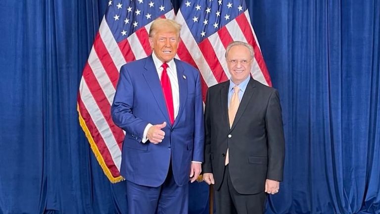Bishara Bahbah with Donald Trump. Pic: Bishara Bahbah